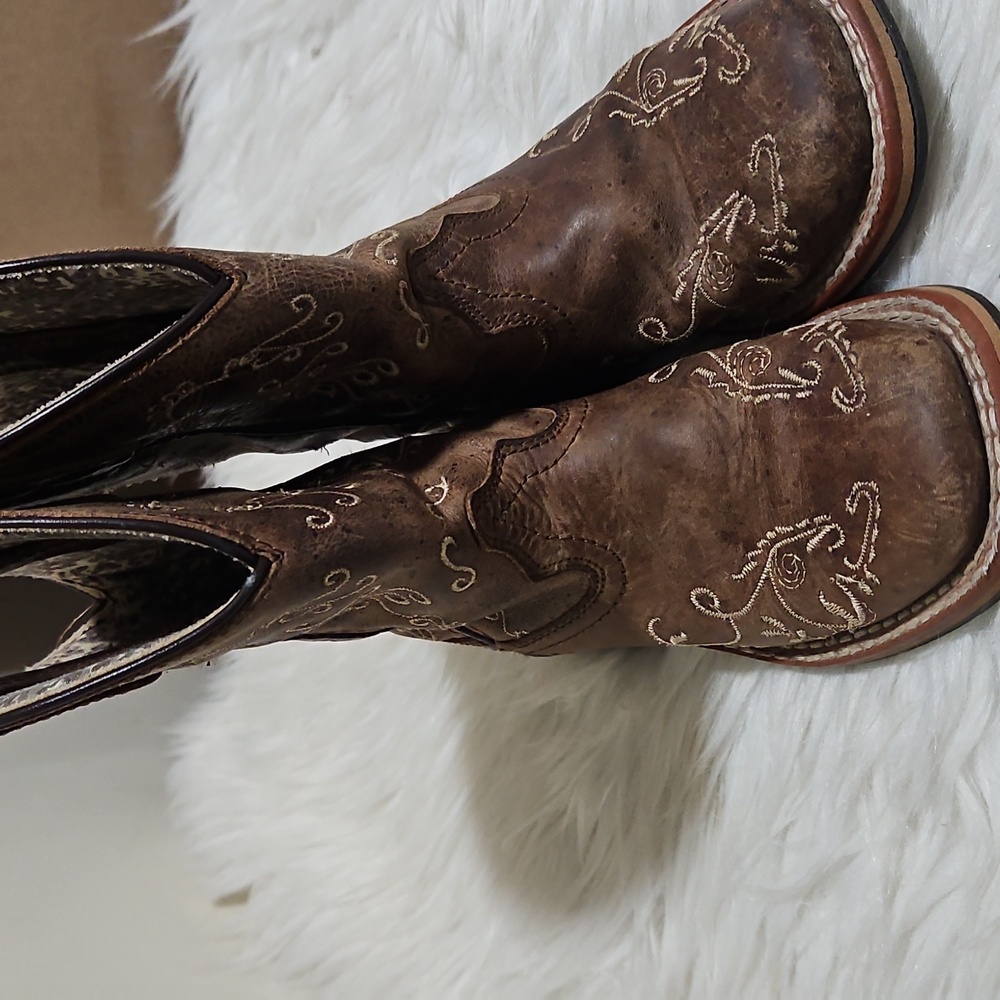 Smoky Mountain Little Girls' Marilyn Western Boots - Broad Square Toe Sz 11R - Picture 6 of 8
